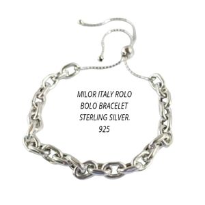VTG MILOR ITALY ROLO BOLO BRACELET STERLING SILVER. 925